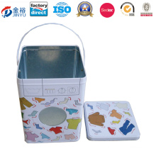 Metal Tins Wholesale with Handle and Plastic Window Jy-Wd-2015112523